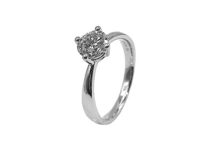 Silhouette Schmuck Silhouette Solitaire Special Ring Platin mit Brillant 1,00ct TW(F) si2 – Ringe Ring mit Besatz aus 950 Platin.