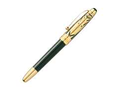 Montblanc The Origin Collection Doué Classique Füllfederhalter M dunkelgrünes Edelharz vergoldet – Schreibgeräte Füllfederhalter in grün und aus 750 Gelbgold, Edelharz und vergoldet. – Ansicht 4