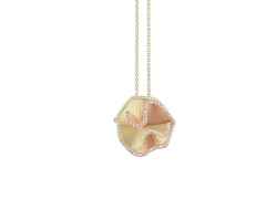 Cammilli Firenze Sultana Kette mit Anhänger Bicolor Orange Apricot und Lemon Bamboo Gold 42cm mit Brillanten 0,530ct – Halsschmuck Kette mit Anhänger aus 750 Gelbgold.