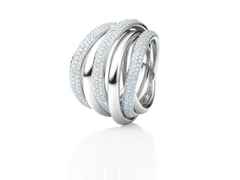 Capolavoro Cielo Ring breit Weißgold mit Brillanten pavé gefasst – Ringe Ring mit Besatz aus 750 Weißgold.