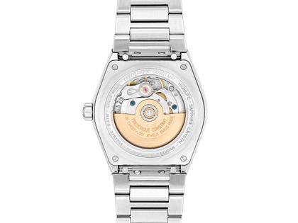 Frederique Constant Highlife Ladies Speciale France & Benelux Automatik Edelstahl 34mm hellblaues Zifferblatt Metallband – Damenuhren Uhr mit Datum aus Edelstahl. Das Gehäuse ist rund und silber. Das Edelstahlarmband ist silber. Das Zifferblatt ist ein Index in blau. – Ansicht 2