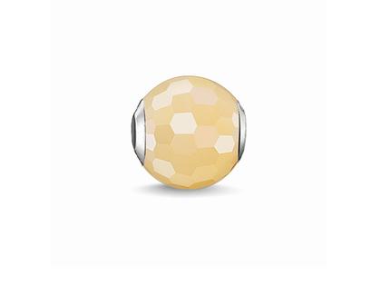 Thomas Sabo Karma K0127 Bead Gelber Aventurin – Anhänger Anhänger mit Besatz aus 925 Silber.
