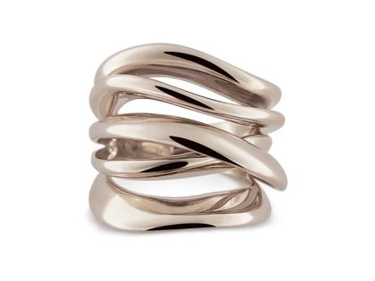Cammilli Firenze Firenze Lux Ring Natural Beige 5reihig – Ringe Ring aus 750 Weißgold.