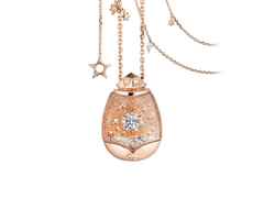 Capolavoro Billion Dreams Snow Globe-Collier Roségold "Magic Star" – Halsschmuck Collier aus 750 Rotgold.