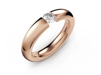 Niessing Spannring Oval 4,5mm Rosewood 0,25ct F vsi1 – Ringe Ring mit Besatz aus 750 Weißgold.
