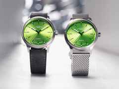 Mühle Glashütte Panova Limettengrün Automatik Edelstahl 40mm Metallband – Herrenuhren Uhr ohne Datum aus Edelstahl. Das Gehäuse ist rund und silber. Das Edelstahlarmband ist silber. Das Zifferblatt ist ein Index in grün. – Ansicht 3