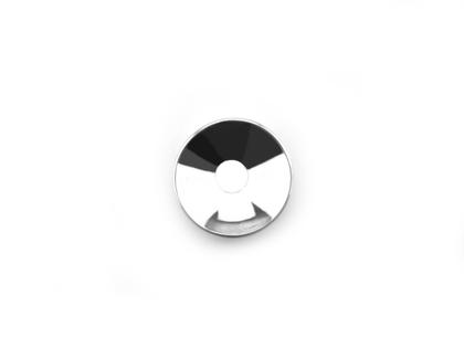 Ehinger Schwarz Charlotte Scheibe Silber 28mm gewölbt – Weiterer Schmuck Sonstiger Schmuck aus 925 Silber.