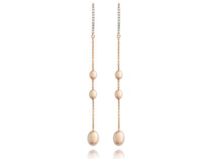 Nanis Sunset "Soffio" Ohrhänger Roségold mit Brillanten 0,100 ct – Ohrschmuck Ohrhänger in roségold und aus 750 Rotgold.