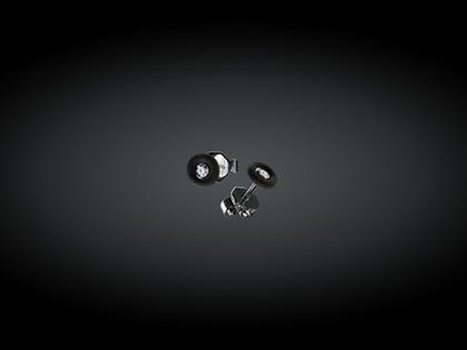 André Ribeiro Ohrstecker Kautschuk mit Brillanten 0,12 – Ohrschmuck Ohrstecker aus 750 Weißgold, Kautschuk und und .
