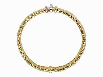 Fope Panorama Armband  mit 3 Ronden   Gelbgold – Armschmuck Armband aus 750 Gelbgold. – Ansicht 2