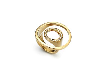 Angela Hübel Sunshine Ring Roségold mit Brillanten 0,290ct – Ringe Ring mit Besatz aus 750 Rotgold.