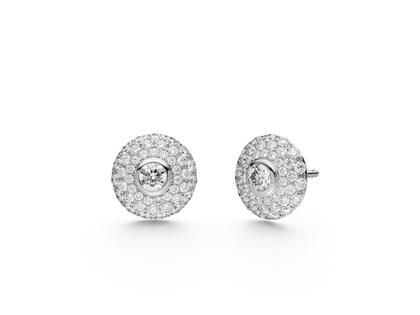 Schaffrath 360° - Three Sixty Ohrstecker Weißgold mit Brillanten Paveé 0,800ct – Ohrschmuck Ohrstecker aus 750 Weißgold.