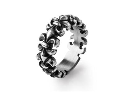 Drachenfels Design Lilienkönigin Lilienbandring Vintage – Ringe Ring aus 925 Silber.