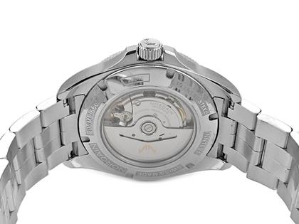 Juwelier Roller Norqain Neverest Glacier Automatik Edelstahl 40mm weißes Zifferblatt Metallband NN1001SC3CA/GL101 Full Set mit Garantie Occasion Neu – Herrenuhren Uhr ohne Datum aus Edelstahl. Das Gehäuse ist rund und silber. Das Edelstahlarmband ist silber. Das Zifferblatt ist ein Index in silber. – Ansicht 2