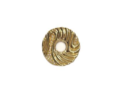 Ehinger Schwarz Charlotte Scheibe Gelbgold mit Brillanten 0,110ct – Weiterer Schmuck Sonstiger Schmuck aus 750 Gelbgold.