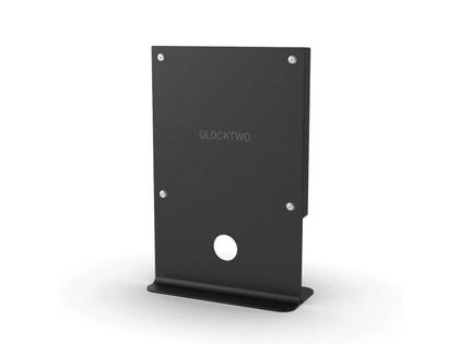 Qlocktwo Earth 45 STAND BLACK Edelstahl mit schwarzer Halterung – Weitere Accessoires Sonstige Accessoires in silber und aus Edelstahl und Kunststoff. – Ansicht 2