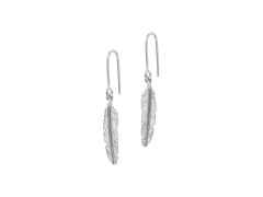 Heiring Feather Ohrhänger Klein Silber – Ohrschmuck Ohrhänger aus 925 Silber und und rhodiniert.