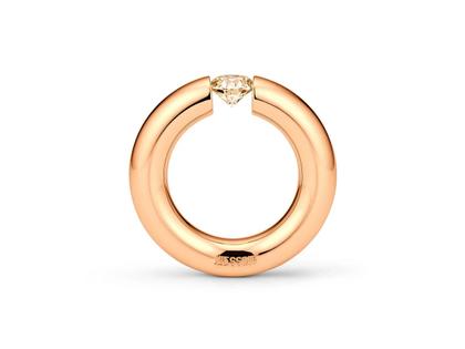 Niessing Spannring Rund Color Limited Edition Peach Pink – Ringe Ring mit Besatz aus 750 Rotgold.