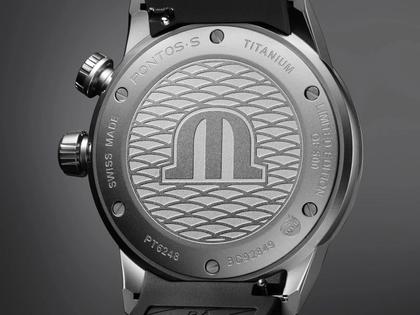 Maurice Lacroix Pontos S Diver Automatik Edelstahl 42mm schwarzes Zifferblatt schwarzes Kautschukband – Herrenuhren Uhr mit Datum aus Edelstahl und Kautschuk. Das Gehäuse ist rund und silber. Das Kautschuk / Kunststoff / Silikon Armband ist schwarz. Das Zifferblatt ist ein Index in schwarz. – Ansicht 5