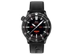 Sinn Spezialuhren Taucheruhr UX S GSG 9 (EZM 2B) Silikonband – Herrenuhren Uhr mit Datum aus Edelstahl und PVD beschichtet. Das Gehäuse ist rund und schwarz. Das Kautschuk / Kunststoff / Silikon Armband ist schwarz. Das Zifferblatt ist ein Index in schwarz. – Ansicht 2