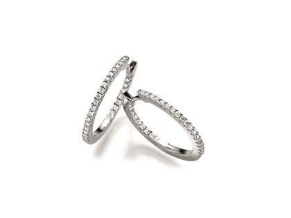 N1 Diamonds Creolen Weißgold 0,40ct – Ohrschmuck Creolen aus 585 Weißgold.