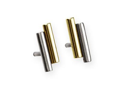 Ernstes Design E75 Ohrstecker – Ohrschmuck Ohrstecker aus 750 Gelbgold, Edelstahl und und .