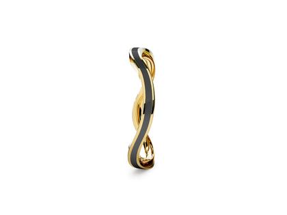 Niessing Setario Wave Ring Classic Yellow mit schwarzer Emaille – Ringe Ring aus 750 Gelbgold.