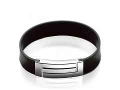 Meister Armreif Klappverschluss Men´s Collection – Armschmuck Armreif aus Kautschuk, Titan und und .