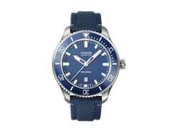 Union Glashütte Belisar  Datum Sport Automatik Edelstahl 45mm blaues Zifferblatt Metallband – Herrenuhren Uhr mit Datum aus Edelstahl. Das Gehäuse ist rund und silber. Das Edelstahlarmband ist silber. Das Zifferblatt ist ein Index in blau. – Ansicht 2