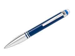 Montblanc StarWalker Blue Planet Doué Kugelschreiber blaues Edelharz platiniert – Schreibgeräte Kugelschreiber in blau und aus Edelharz, Metall und platiniert.