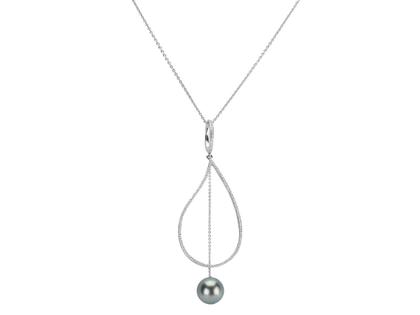 Schoeffel The Classic Collection Swing Collier mit Tahitiperle Diamanten – Halsschmuck Collier in silber und aus 750 Weißgold.
