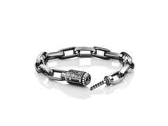 Capolavoro Love Lock 01 Armband Weißgold Schwarz rhodiniert 19cm mit Brillanten 0,323ct – Armschmuck Armband aus 750 Weißgold und und rhodiniert. – Ansicht 2