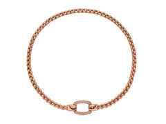 Fope Eka Flex'It Collier Roségold mit dekorativem Verschluss und Brillanten 0,650ct – Halsschmuck Collier aus 750 Rotgold.