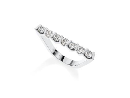 Niessing Vivida V Spannring Platin 3,5mm mit Brillanten 1,12ct – Ringe Ring mit Besatz aus 950 Platin.