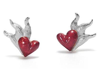 Drachenfels Design Flammeninferno Silber Ohrstecker – Ohrschmuck Ohrclip aus 925 Silber.