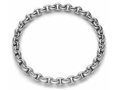 IsabelleFa ChaCha Collier Weißgold 14mm – Halsschmuck Collier aus 750 Gelbgold.