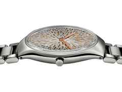 Rado True Thinline X Great Gardens of the World - Chapter 10 "Drachenblutbaum" Automatik Hightech-Keramik grau – Damenuhren Uhr ohne Datum aus Keramik und Titan. Das Gehäuse ist rund und grau. Das Keramikarmband ist grau. Das Zifferblatt ist ohne Zeichen und grau-roségold. – Ansicht 3