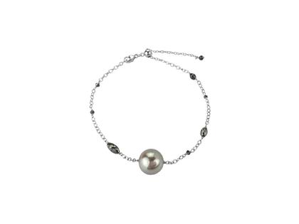 Gellner Armband Weißgold mit Maruteaperle 19cm