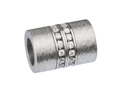 Ernstes Design AN263 Anhänger mit Zirkonia – Anhänger Anhänger mit Besatz aus Edelstahl.