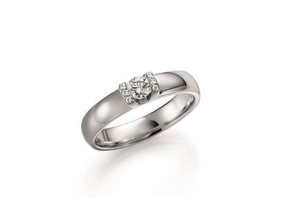 N1 Diamonds Verlobungsring Weißgold  0,27ct – Ringe Ring mit Besatz aus 585 Weißgold.