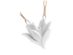 Meissen Bloom Collection Collier "Blüte" Silber rosévergoldet – Halsschmuck Collier aus 925 Silber vergoldet, Porzellan und und . – Ansicht 2