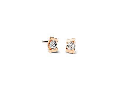 Niessing Vivida Ohrstecker Classic Red 4,0mm mit Brillanten 0,460ct – Ohrschmuck Ohrstecker aus 750 Rotgold.