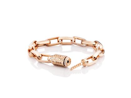 Capolavoro Love Lock 03 Armband Roségold 17cm mit Brillanten 0,950ct – Armschmuck Armband aus 750 Rotgold. – Ansicht 2