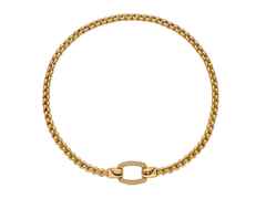 Fope Eka Flex'It Collier Gelbgold mit dekorativem Verschluss und Brillanten 0,650ct – Halsschmuck Collier aus 750 Gelbgold.