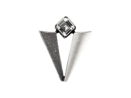 Nordform Design 13 Anhänger mit Bergkristall – Anhänger Anhänger mit Besatz aus 925 Silber.