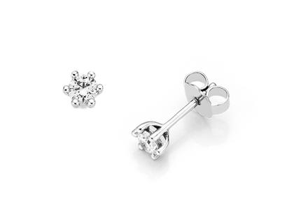 N1 Diamonds Ohrstecker 6er Krappe Weißgold 0,40ct – Ohrschmuck Ohrstecker aus 585 Weißgold.