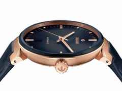 Rado Florence Automatik Edelstahl rosegoldfarben beschichtet 39 mm dunkelblaues Zifferblatt dunkelblaues Lederband kaufen
