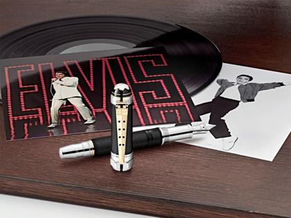 Montblanc Special Edition Great Characters Elvis Presley Kugelschreiber – Schreibgeräte Kugelschreiber in schwarz und aus Edelharz und platiniert. – Ansicht 4