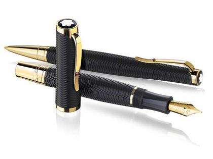 Montblanc Writers Edition 2006: Limitierte Edition Virginia Woolf - 3er Set - auf Abbildung sind nur Füllfederhalter und Kugelschreiber – Schreibgeräte Stiftset .