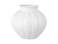 Meissen Vase weiß Landscape 17 cm – Porzellanwaren Porzellanvase in weiß und aus Porzellan.